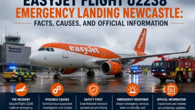 easyjet flight u2238 emergency landing newcastle